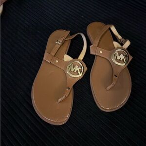 Michael Kors Tan Leather Sandals